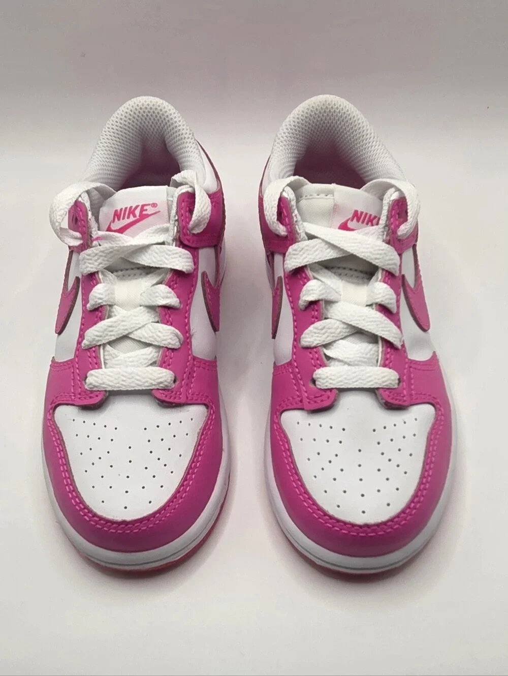 Nike Dunks Low Kids Size 11 Pink and White Low-Top Sneakers - Picture 6 of 7